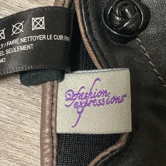 ⭐2/$20 Fashion Expressions | Women's Leather Gloves Large fits as a tight large - Picture 4 of 4